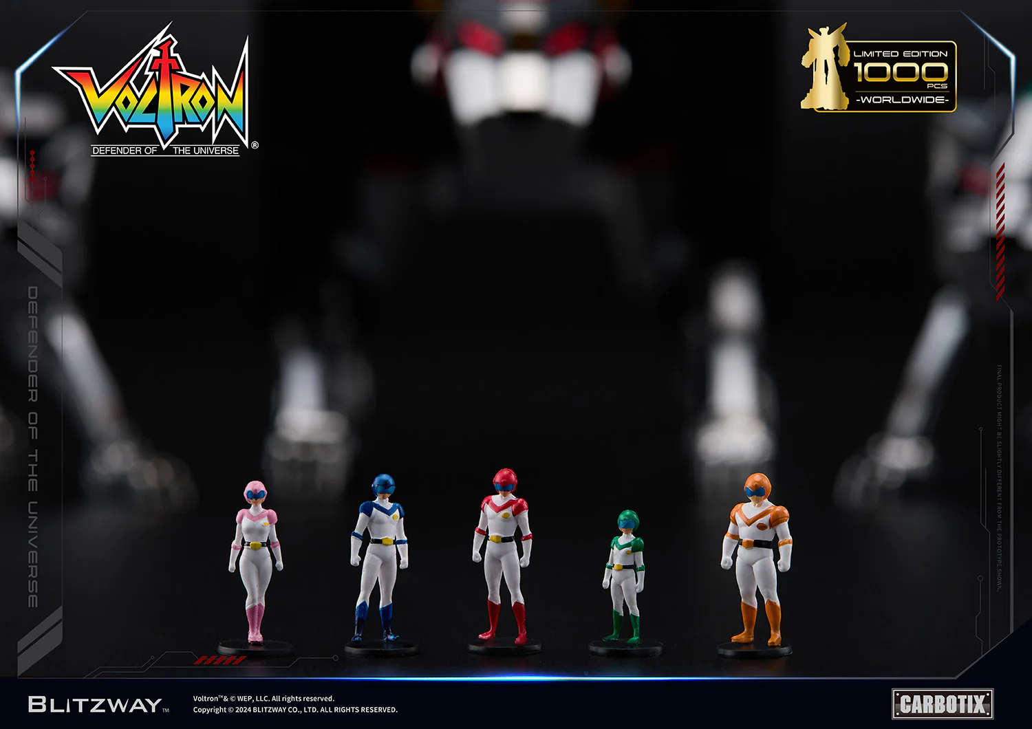 Defender of the Universe Carbotix Black Voltron Figure AND BASE by Blitzway - Image 5