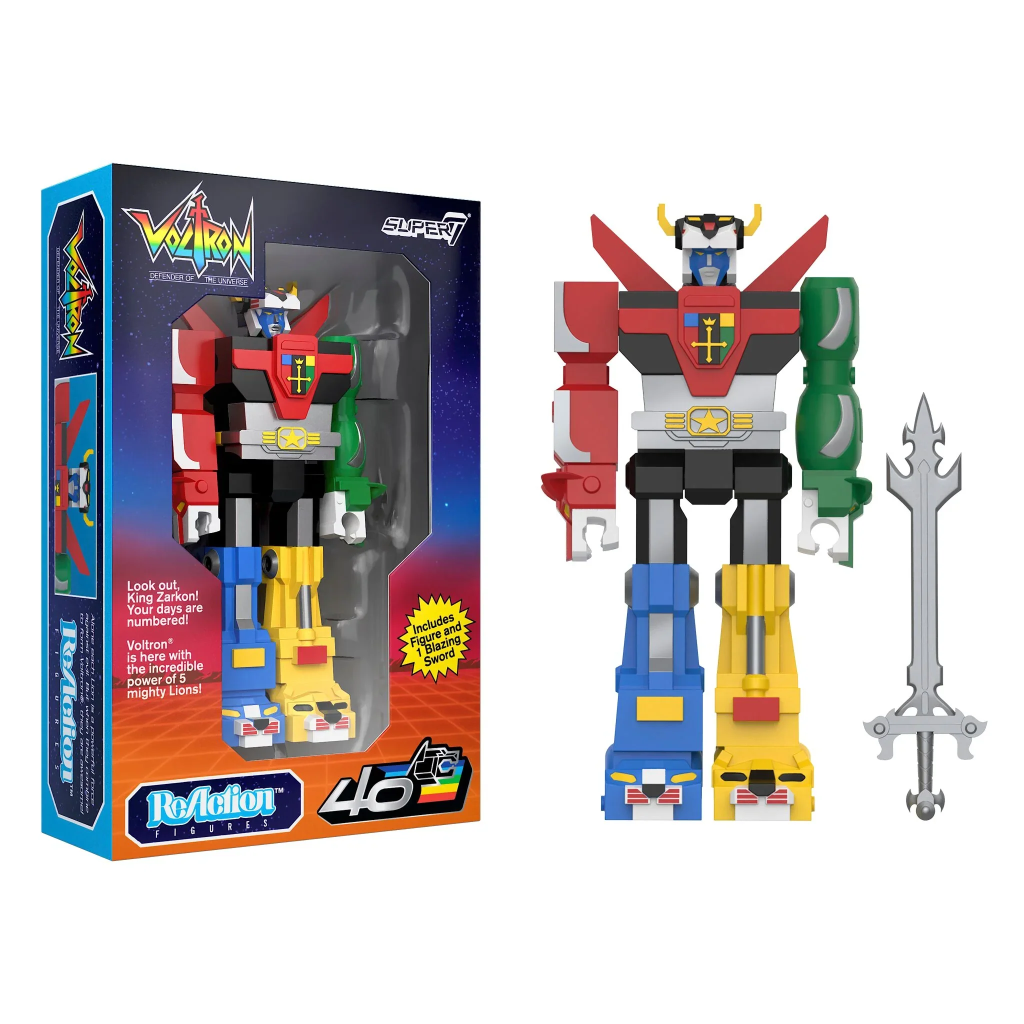 Voltron 3 3/4" 40TH Anniversary SDCC ReAction Figure BRAND NEW - Image 3