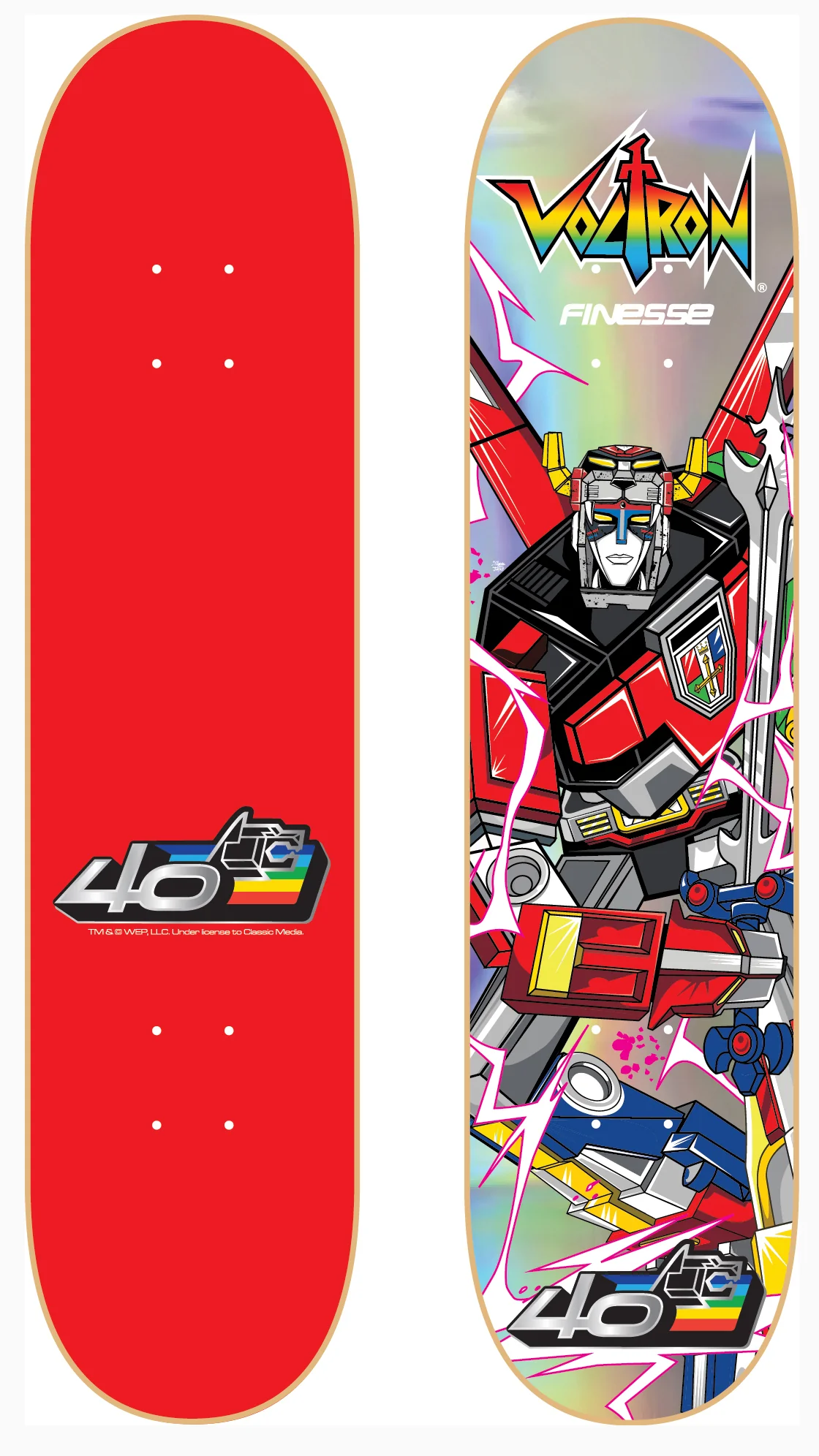 Voltron 40th Anniversary Skateboard Holographic edition BRAND NEW - Image 2