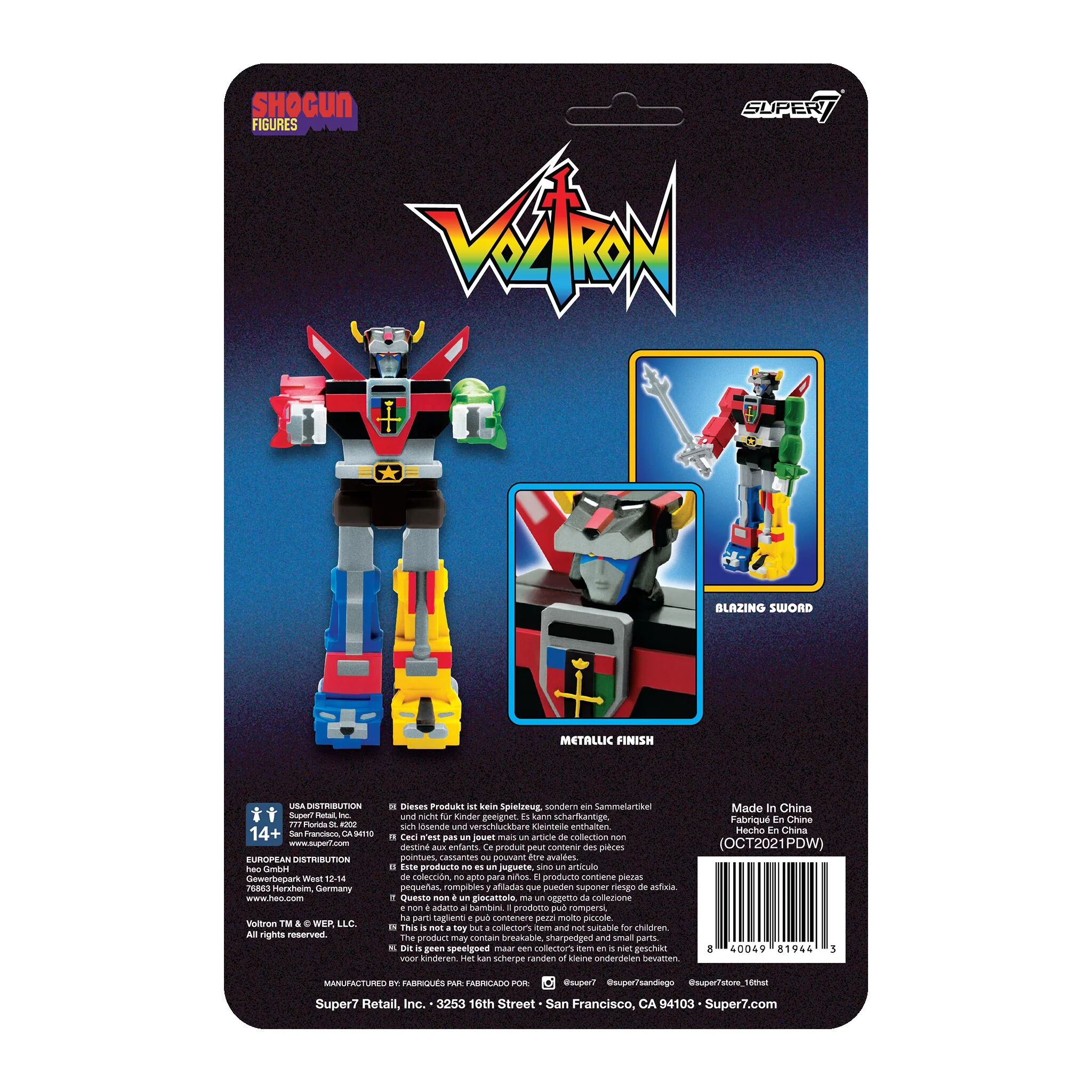 Voltron 3 3/4" Shogun ReAction (re-color) Figure - Image 3
